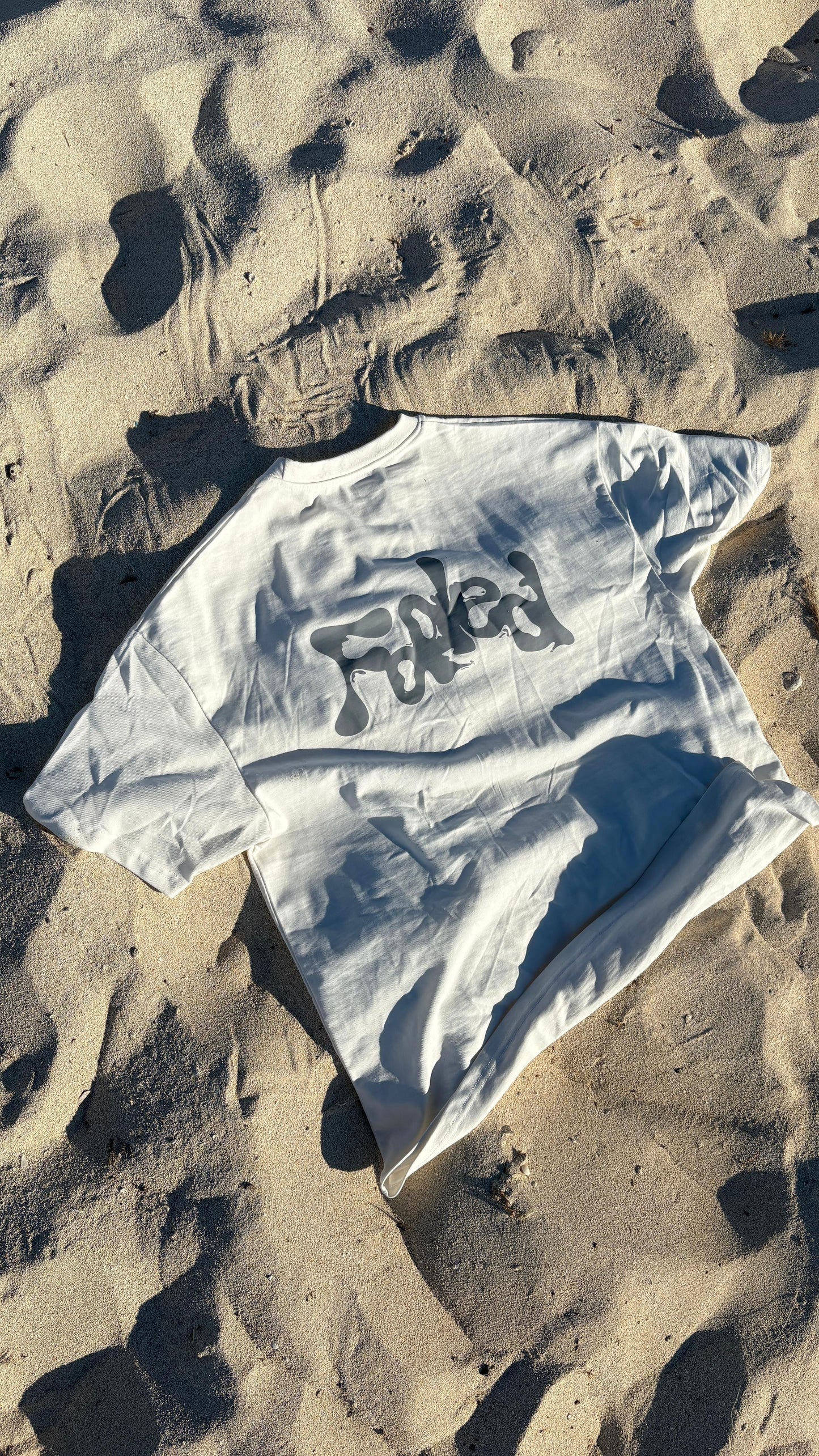 Faded white summer Tee